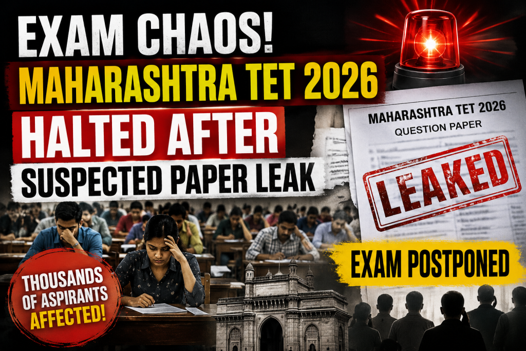 Exam Chaos! Maharashtra TET 2026 Halted After Suspected Paper Leak