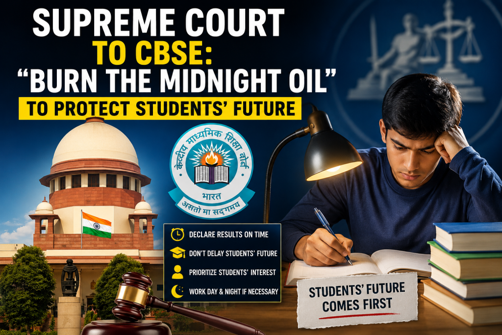 Supreme Court to CBSE: “Burn the Midnight Oil” to Protect Students’ Future